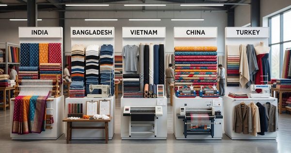 Global Textile Manufacturing: How India, Bangladesh, Vietnam, China, and Turkey Compare
